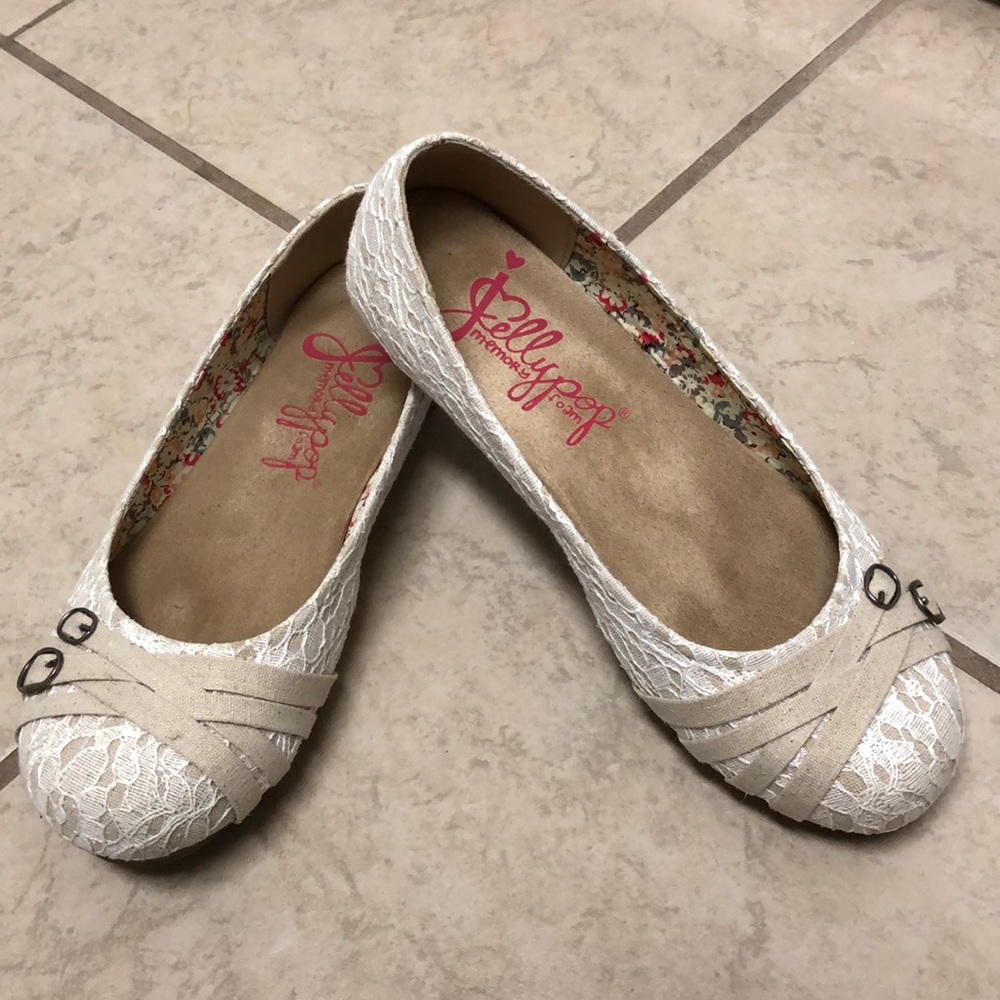 Jelly pop memory foam lace flats